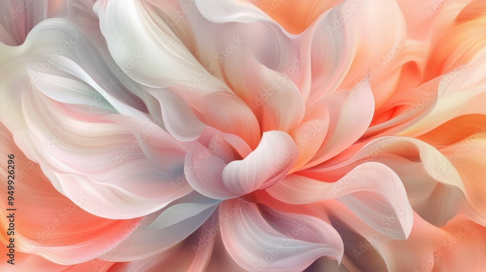 Obraz premium Abstract Peach and White Flower Petal Background Texture.