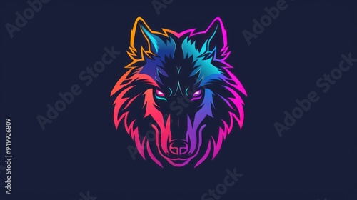 Neon Wolf Portrait