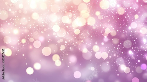 Abstract Pink and White Bokeh Background with Glitter and Sparkle.