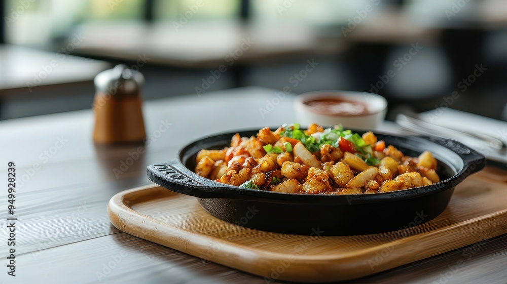 fried food sizzling spicy fried food sizzling spicy