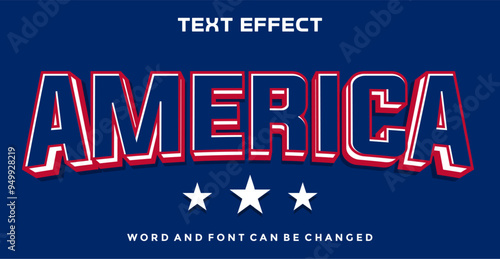 America editable text effect