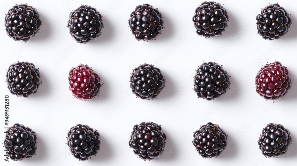 Isolating a collection of luscious blackberries on a white background. Isolating a collection of luscious blackberries on a white background.