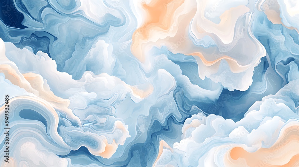 Abstract Blue and White Swirling Background Abstract Blue and White Swirling Background