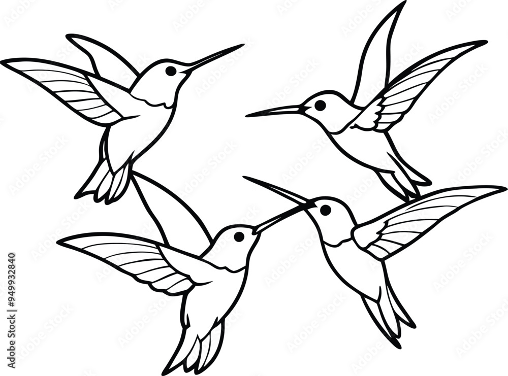 Obraz premium hummingbird and flower