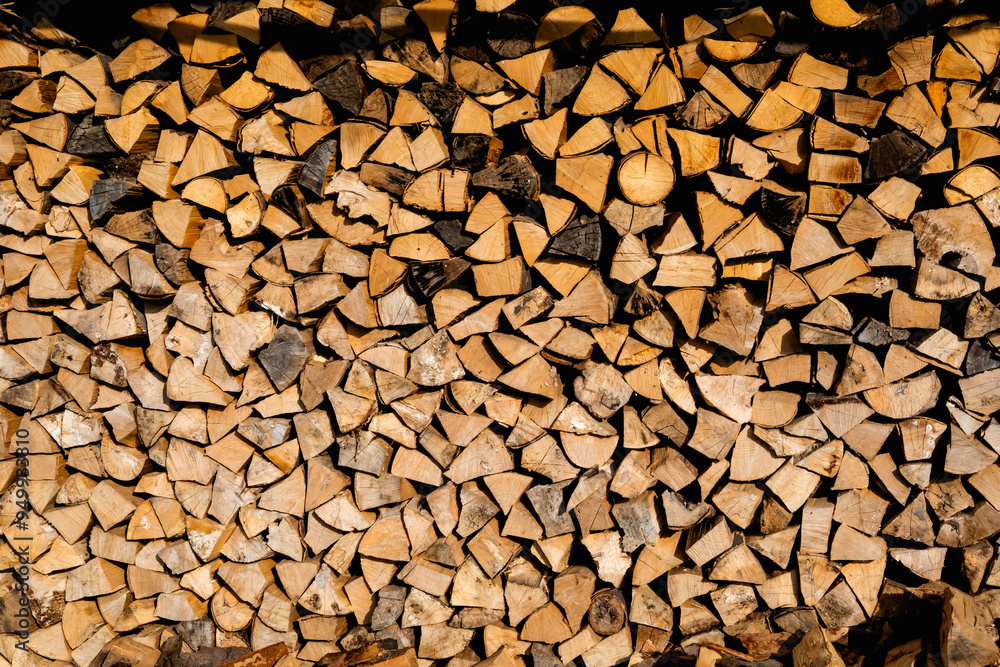 stack of firewood. pile of wood ready for winter fireplace heating stack of firewood. pile of wood ready for winter fireplace heating
