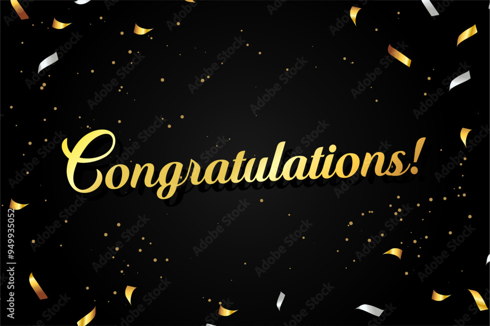 Fototapeta premium Congratulations Gold Celebrations