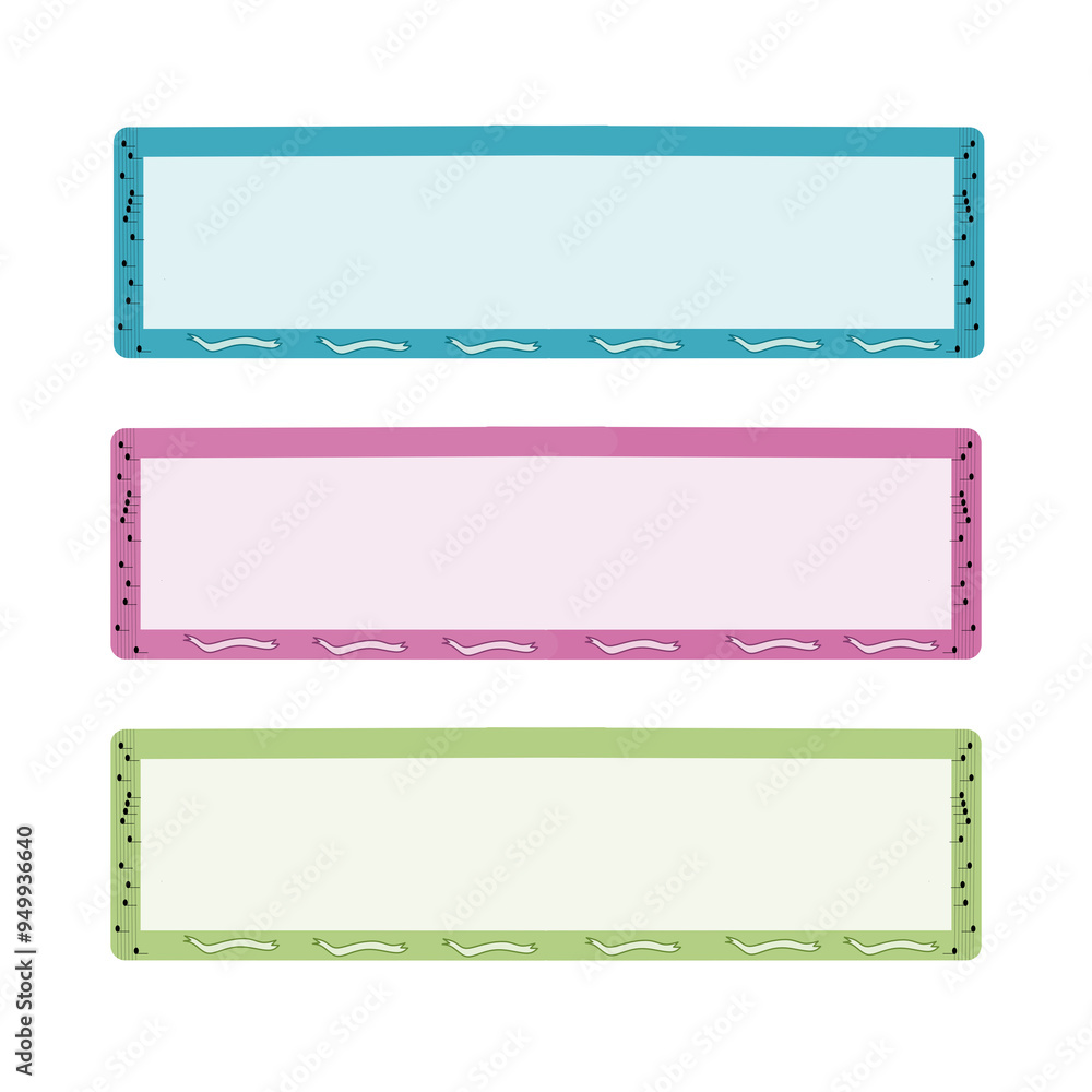 Text box with colorful pink blue green frame aesthetic illustration Text box with colorful pink blue green frame aesthetic illustration