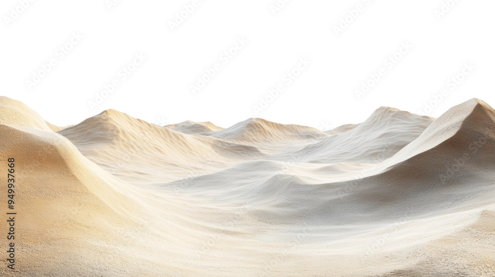 Sandy hills at dusk isolated on transparent background Sandy hills at dusk isolated on transparent background
