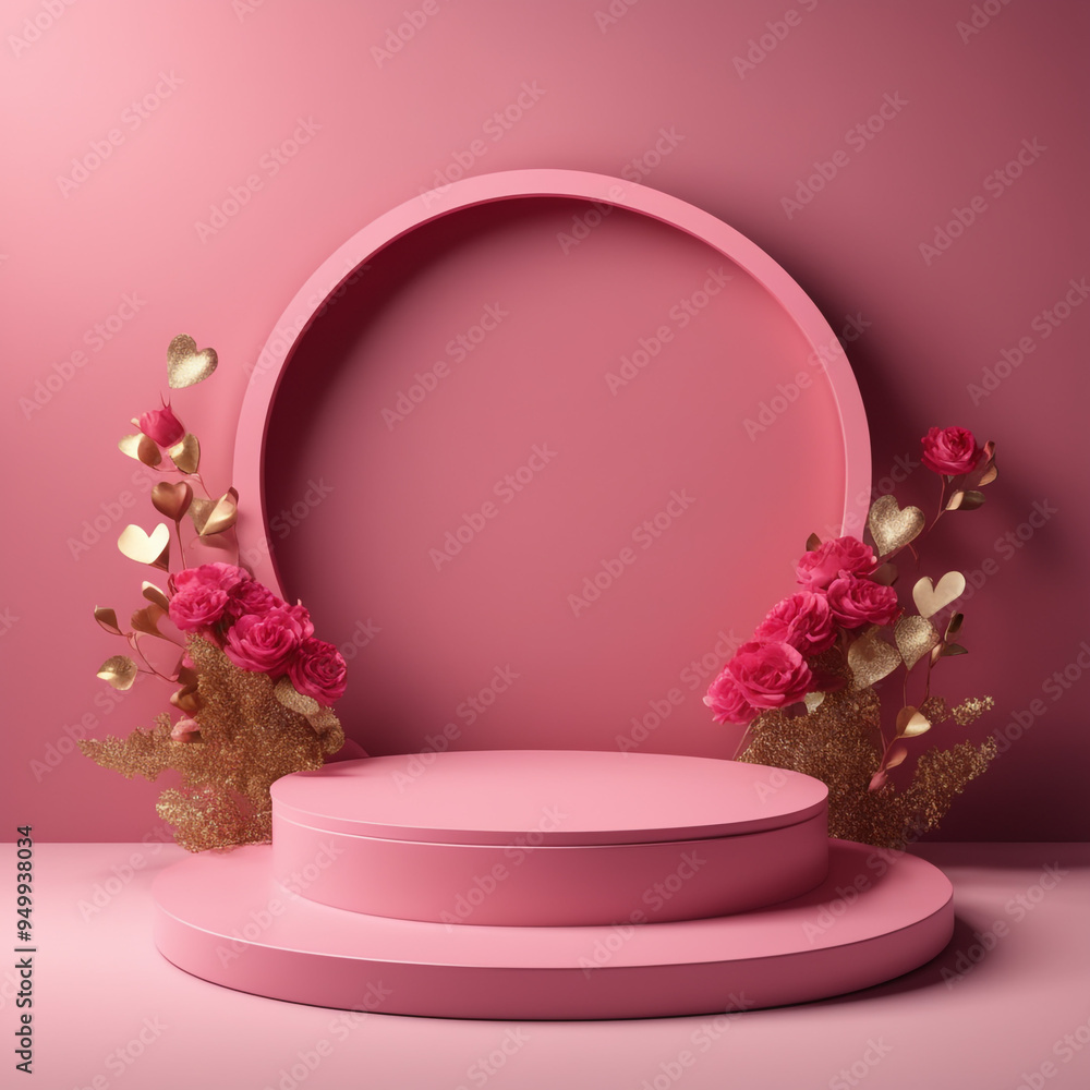 Valentines day podium for product display valentines background
Valentines day podium for product display valentines background