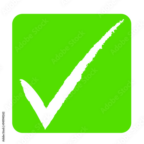 緑色の手書き風チェックアイコン