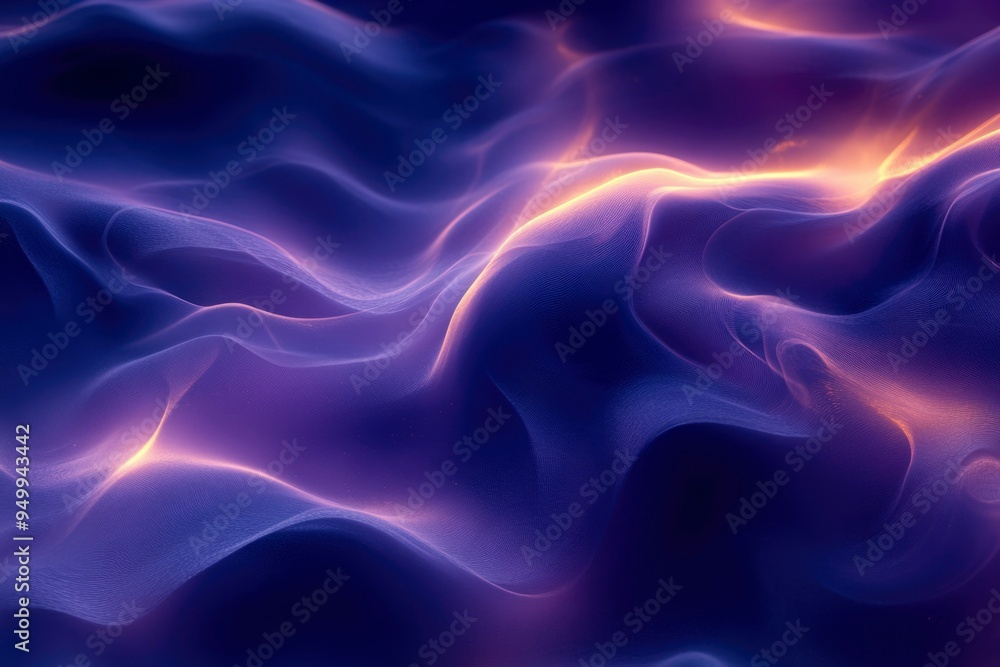 Abstract Purple and Yellow Wavy Lines Abstract Purple and Yellow Wavy Lines
