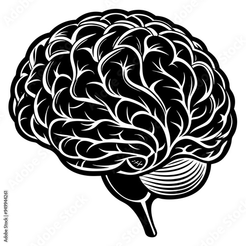 Brain Silhouette vector art