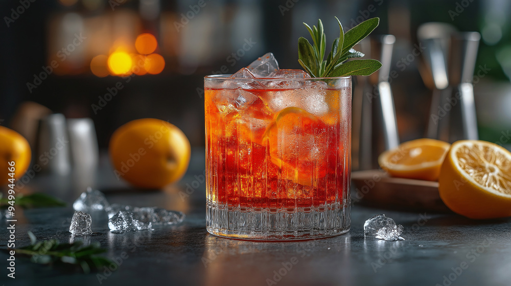 Vogue Style Negroni Cocktail Photoshoot Vogue Style Negroni Cocktail Photoshoot