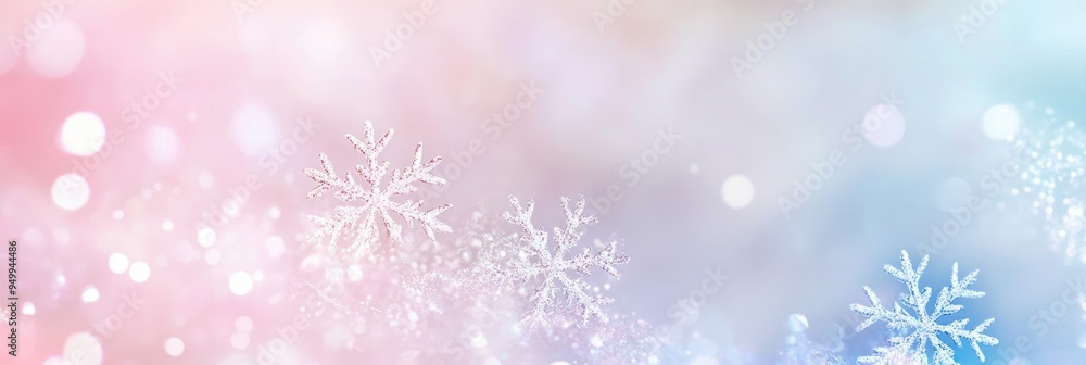Soft Christmas background with pastel colors and delicate snowflakes Soft Christmas background with pastel colors and delicate snowflakes