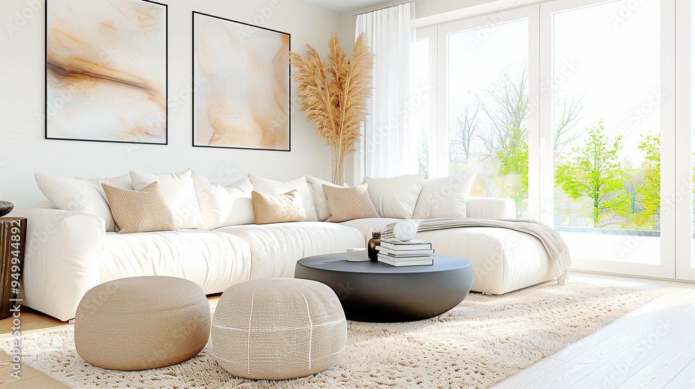 Living room interior design with modern decor and natural light features stylish furniture and cozy atmosphere Living room interior design with modern decor and natural light features stylish furniture and cozy atmosphere