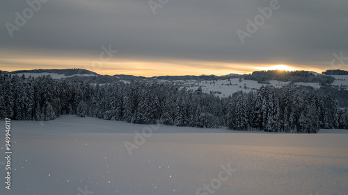 Wallpaper Mural Sunset in the german alps in winter Torontodigital.ca