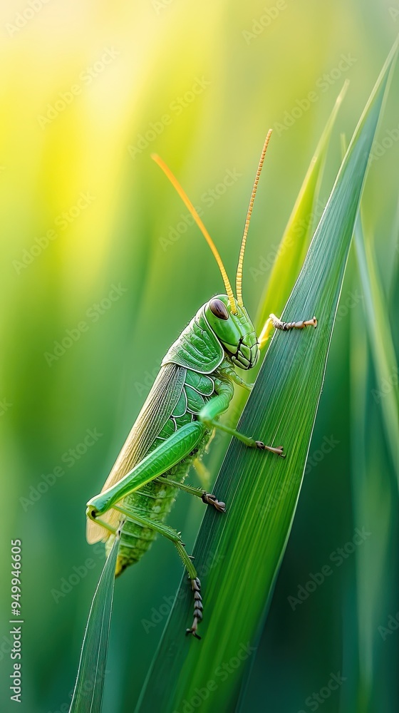 Grasshopper isolated on abstract background . Grasshopper isolated on abstract background .
