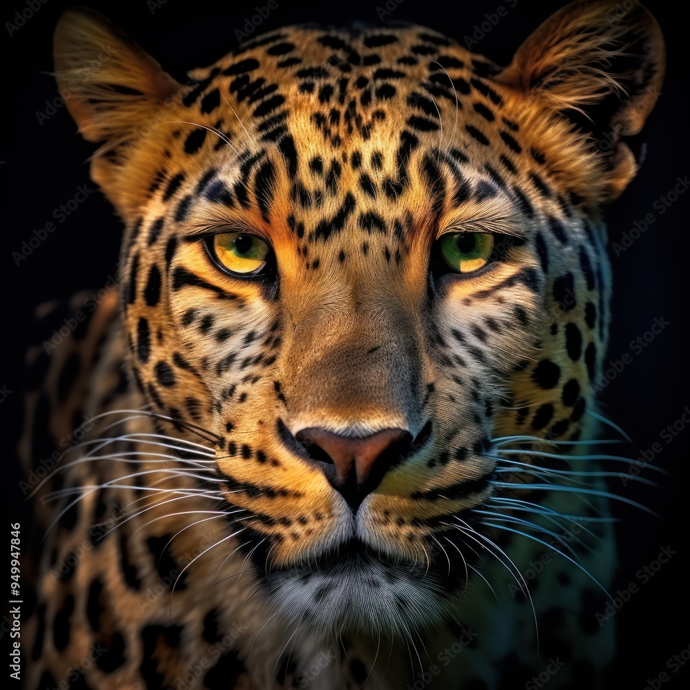 Close-up Portrait of a Majestic Leopard Close-up Portrait of a Majestic Leopard