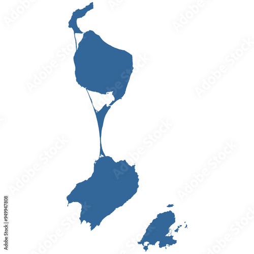Tableau sur toile Vector outline map of Saint Pierre and Miquelon