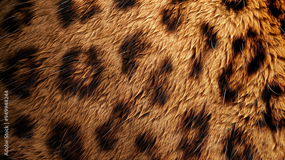 Close-up of leopard fur showcasing intricate patterns and textures, highlighting the beauty of wildlife in their natural habitat Close-up of leopard fur showcasing intricate patterns and textures, highlighting the beauty of wildlife in their natural habitat