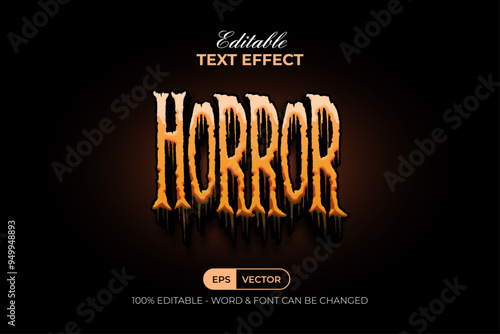 Halloween Editable Text Effect Horror Style.