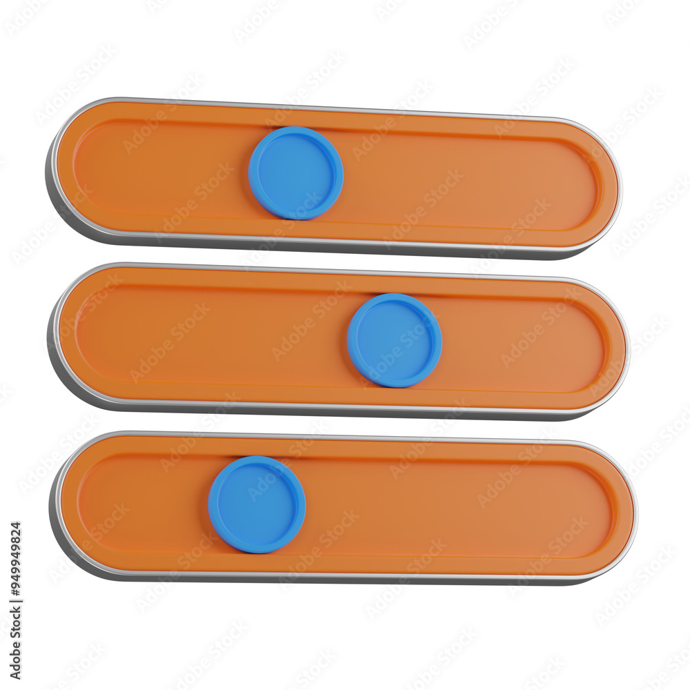 Obraz premium 3d render Settingsillustration