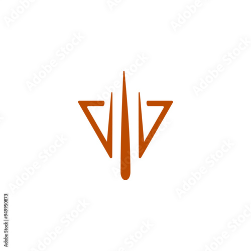 abstract triangle dynamic line logo, perfect for tech and starch brand