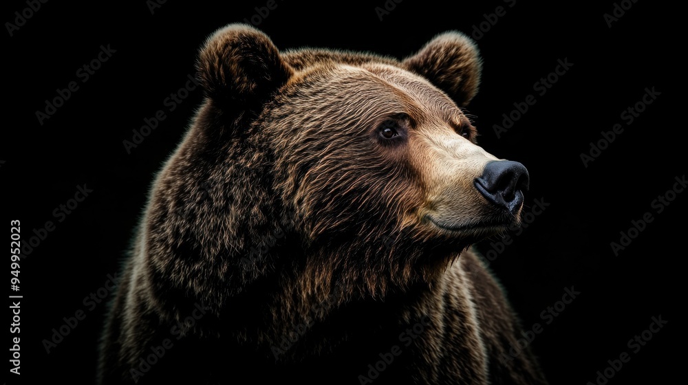 Obraz premium Close-Up Portrait of a Brown Bear