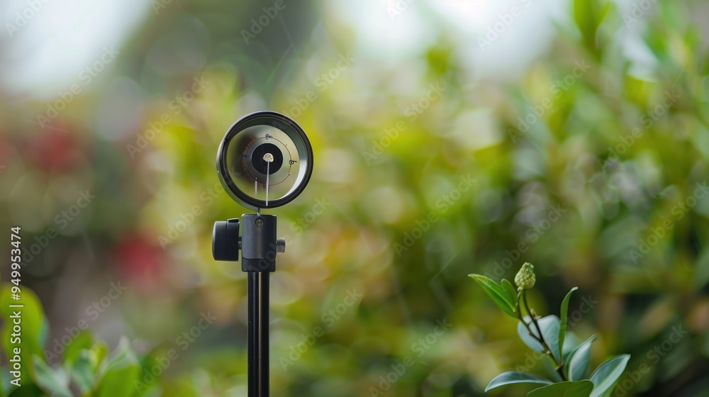 Light meter measuring sunlight for perfect exposure in nature Light meter measuring sunlight for perfect exposure in nature