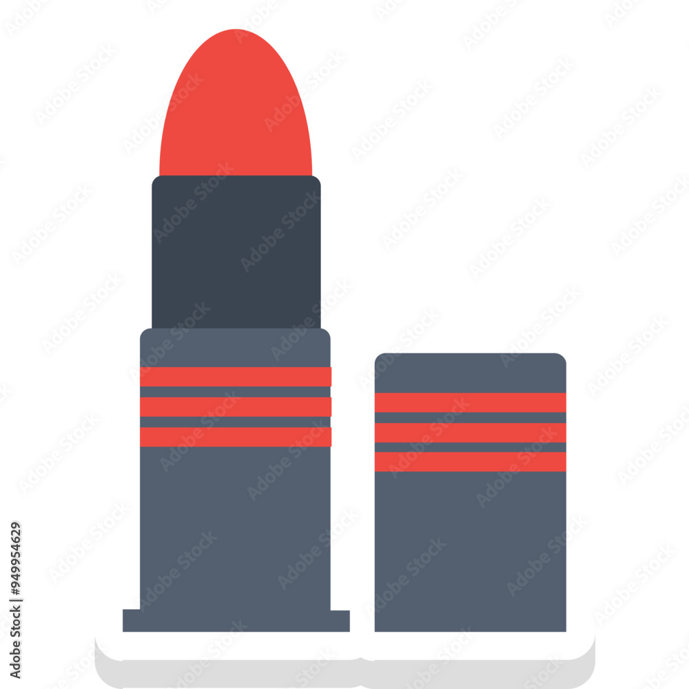 Lipstick sticker vector icon in isolated background Lipstick sticker vector icon in isolated background