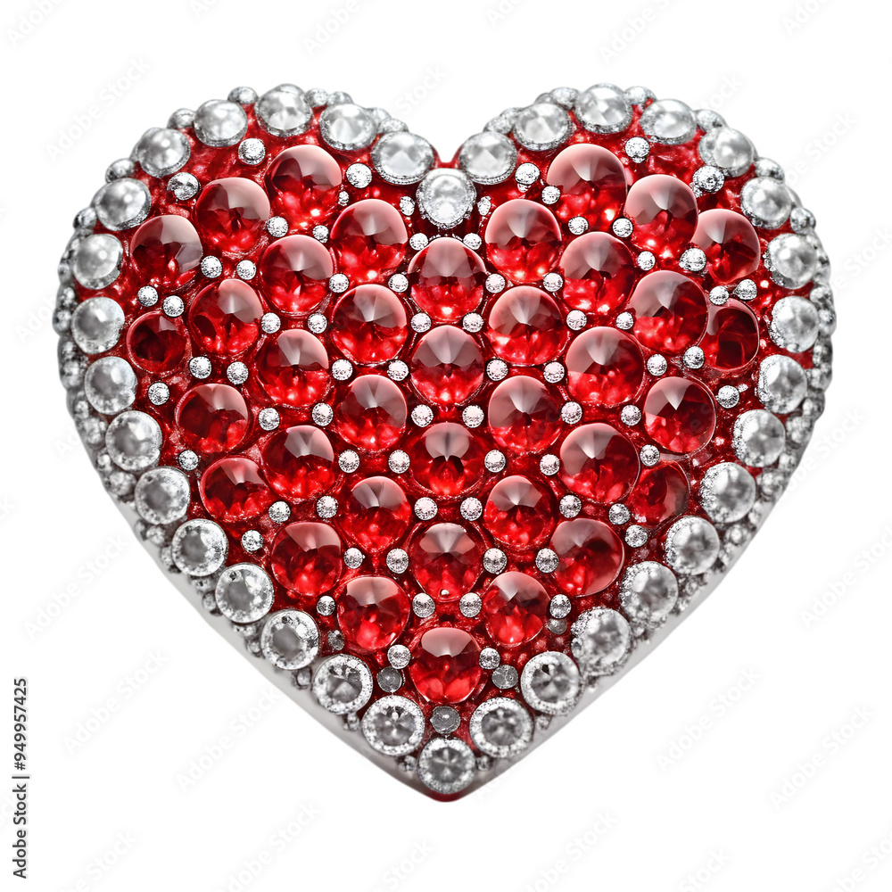 red heart made of diamonds red heart made of diamonds
