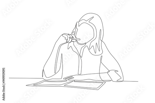 Homework in concept one-line drawing