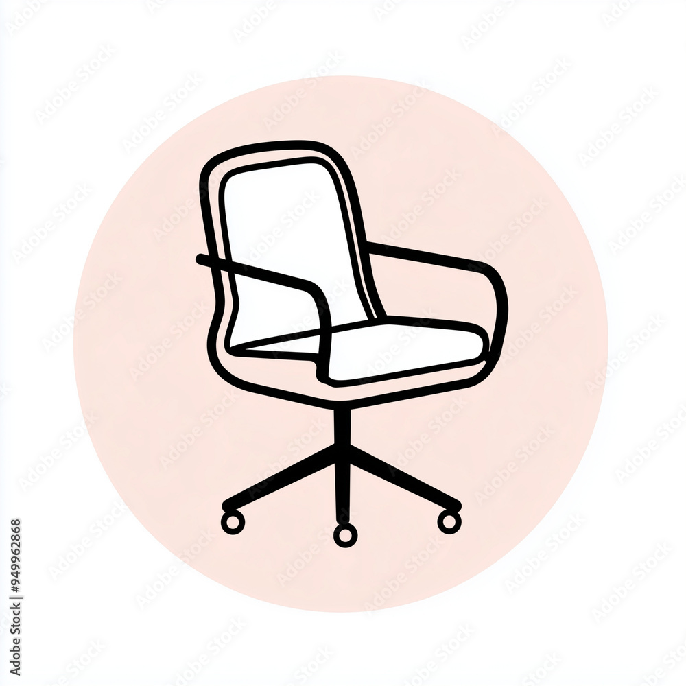 The working office vector icon on background with different working equipment items commuter, desk and notebook The working office vector icon on background with different working equipment items commuter, desk and notebook