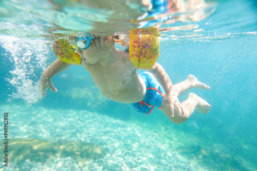 Underwater Baby swimming
