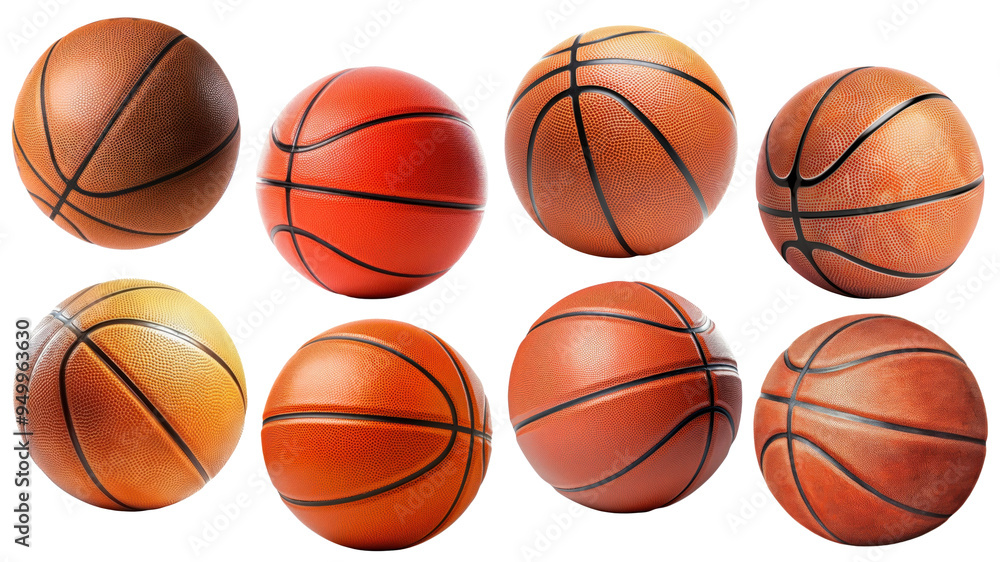 PNG basketball element set, transparent background PNG basketball element set, transparent background