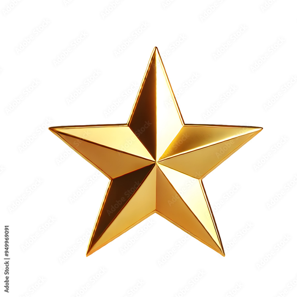 Obraz premium gold star isolated on white background