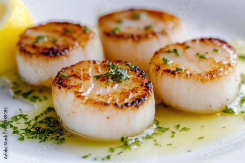 Seared Scallops with Lemon and Herbs