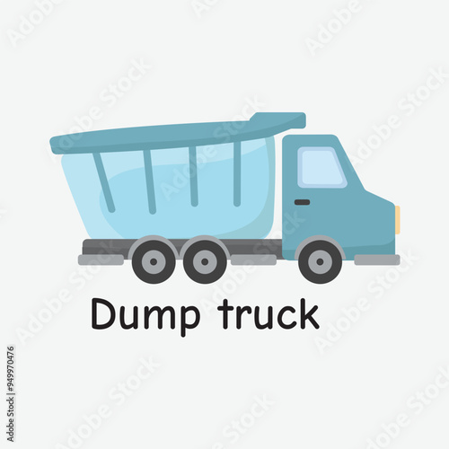 Dump Truck Vector Illustration for Construction