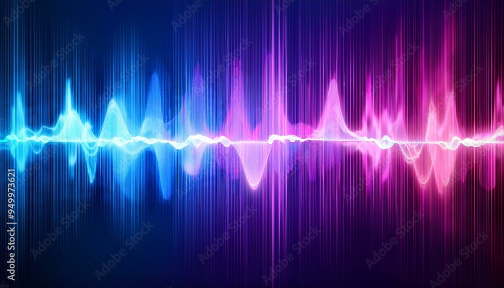 A blue, pink, and purple colored background with sound waves and energy Stock Photograph A blue, pink, and purple colored background with sound waves and energy Stock Photograph