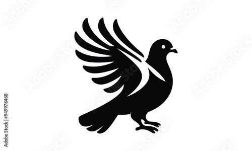 Pigeon Peace dove, graffiti-style pigeons, vector illustration