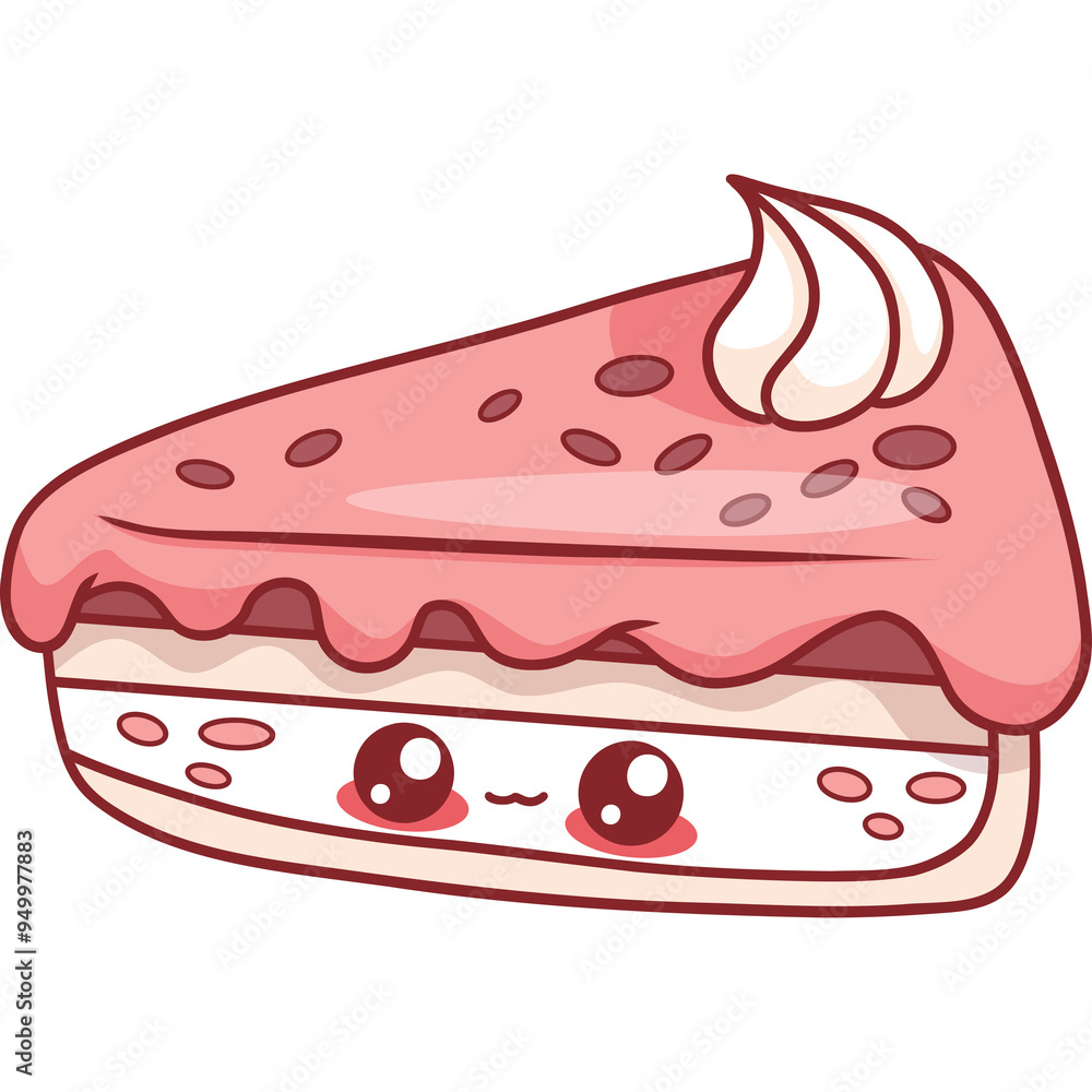 Cute piece of birthday cake Cute piece of birthday cake