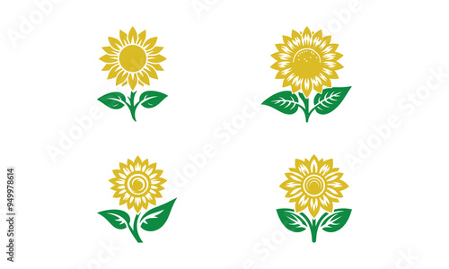 Sunflower flower vector illustration
