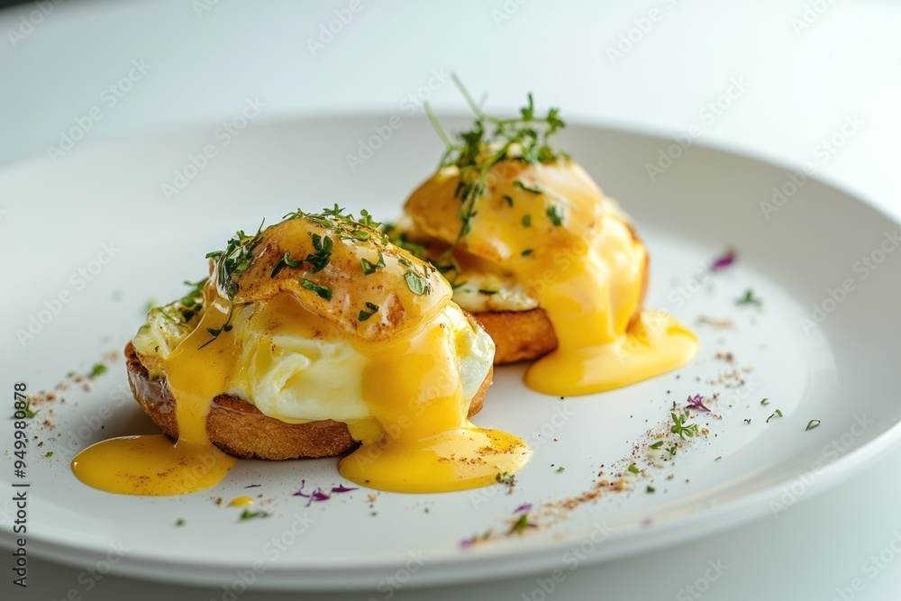 Delicious Eggs Benedict on a Plate