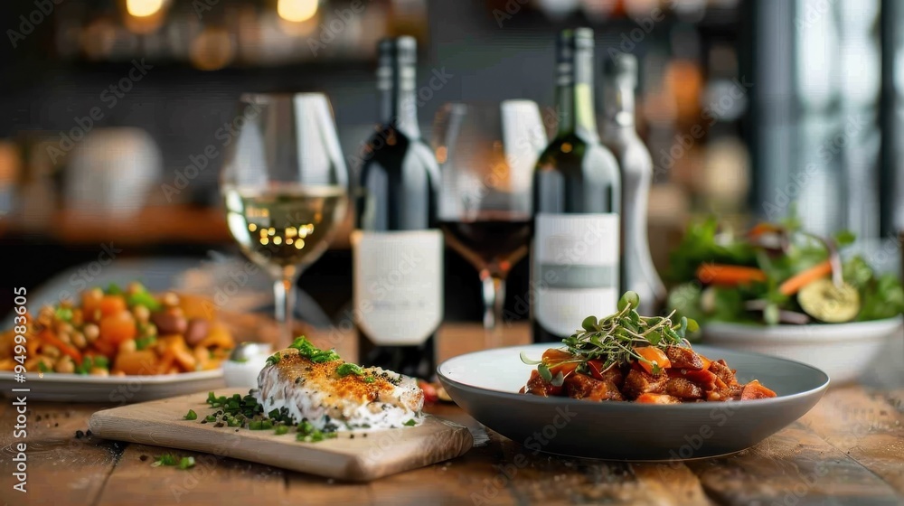 Gourmet menu with nine rabbit meat dishes, each paired with a different flavorful sauce. Gourmet menu with nine rabbit meat dishes, each paired with a different flavorful sauce.