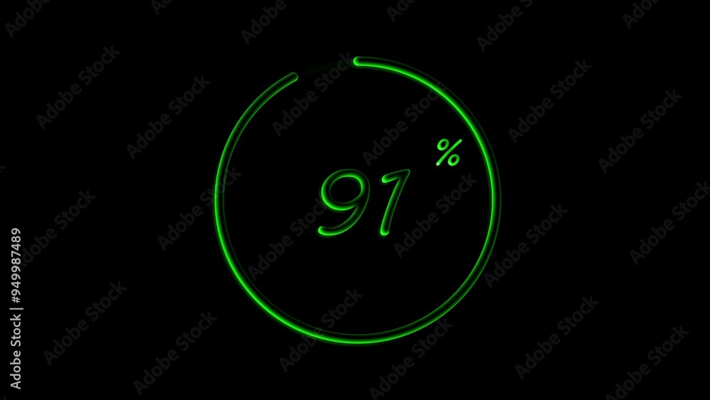 Loading Transfer Download Animation from zero to one hundred percent Loading Transfer Download Animation from zero to one hundred percent
