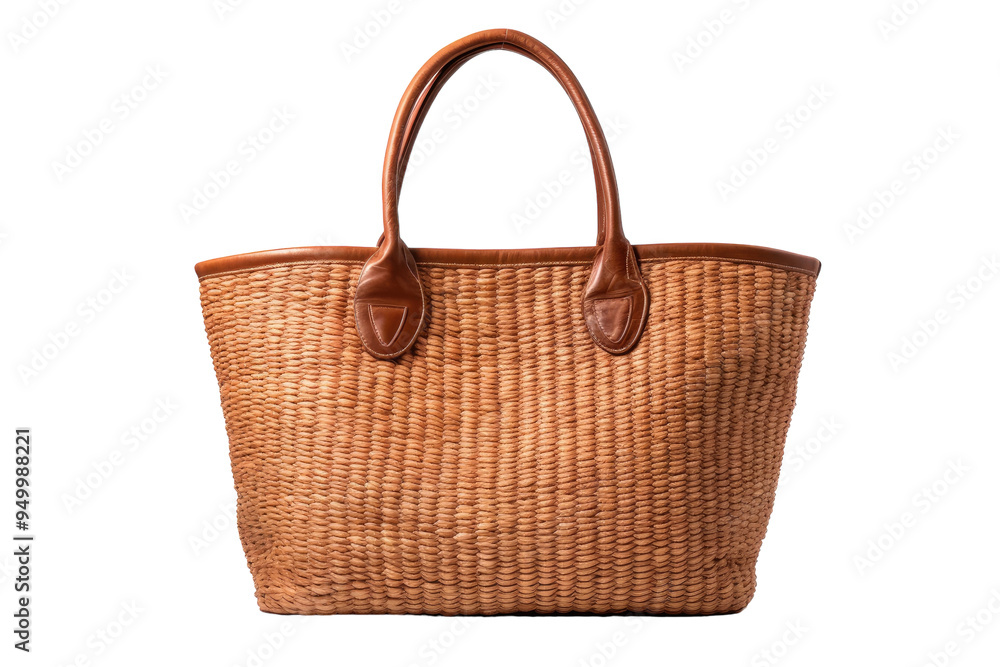 Beach Basket Bag with Isolated on Transparent Background Beach Basket Bag with Isolated on Transparent Background
