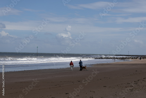 walking on the beach