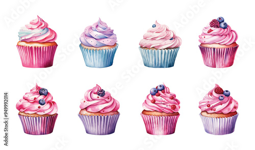 Cupcake clipart design illustration