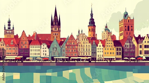 Wallpaper Mural Wrocław Wonders: Retro Travel Posters with a Modern Twist Torontodigital.ca