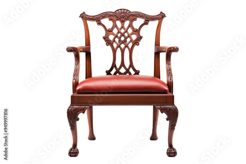 Classic Chippendale Chair with Isolated on Transparent Background photo